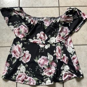 Floral off the shoulder top